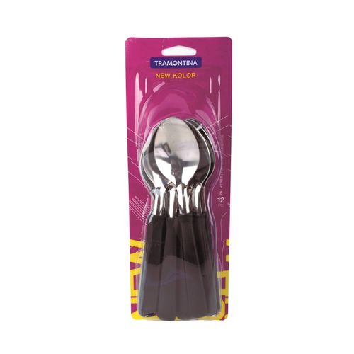 Cucharas Tramontina New Color Negro 12
