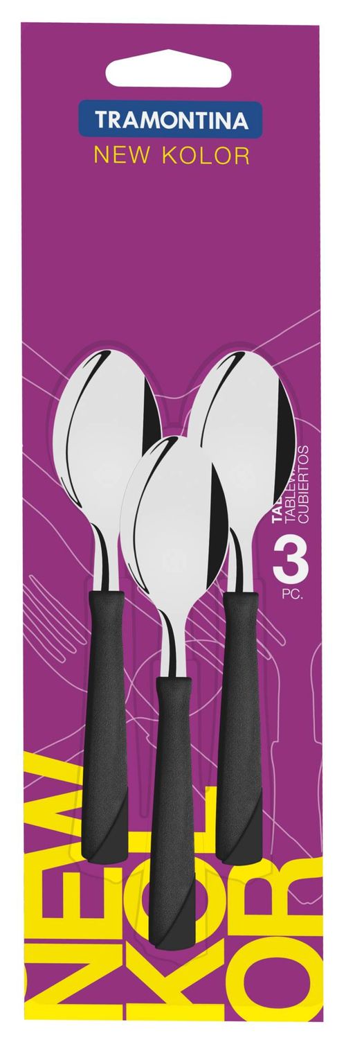 Cucharas Tramontina para Té New Color Negro 3