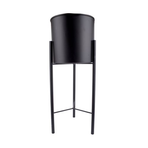 Macetero Negro de Chapa 66x23cm