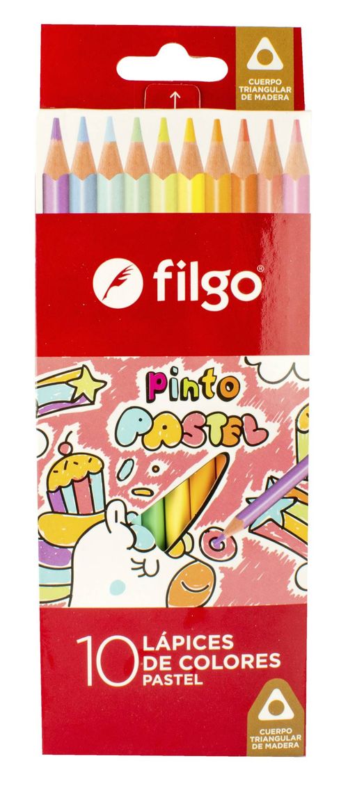 Lápices de Colores Filgo Pinto Pastel 10 Un