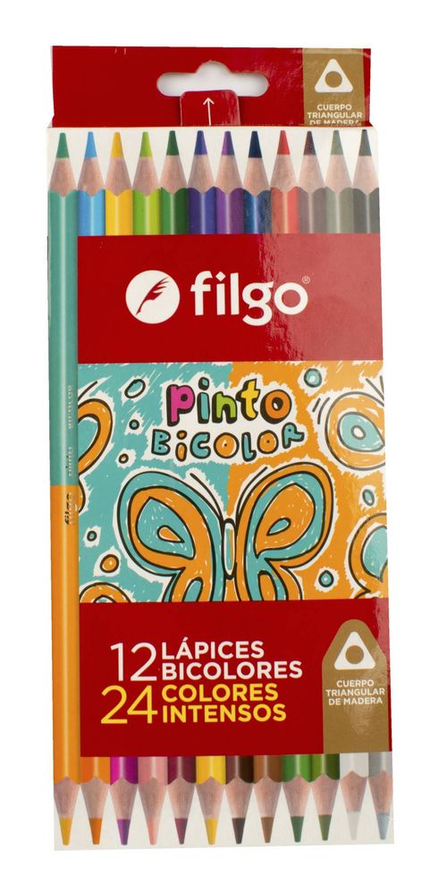 Lápices de Colores Filgo Pinto Bicolor 12 Un
