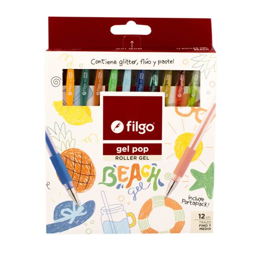 Boligrafos Filgo Gel Pop Beach 12