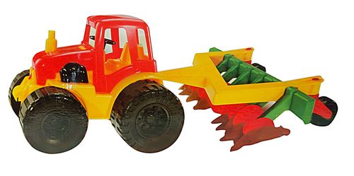 Tractor Duravit con Arado de Color