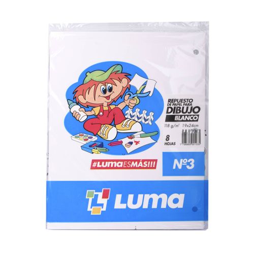 Repuesto Dibujo Luma N3 8 Hj Blanco