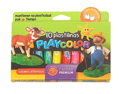 Plastilinas Playcolor Colores Surtidos 10 Un