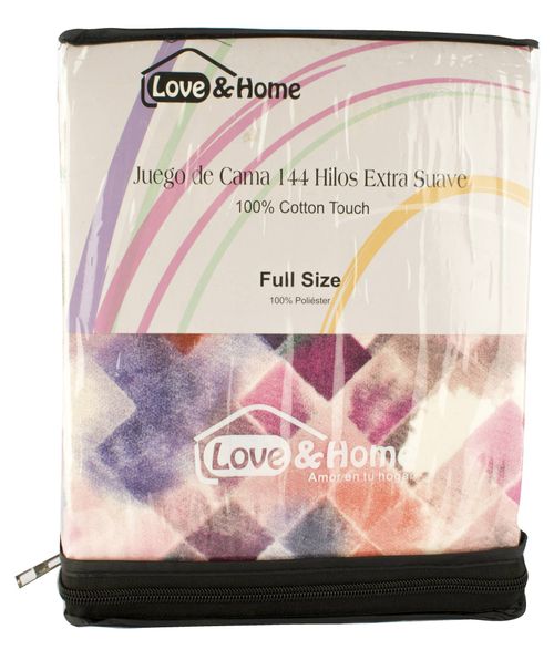 Juego de Sábanas Love&Home 2 1/2P Estampada Microf