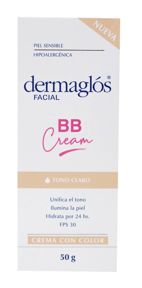 Crema Facial Dermaglós Color Claro 50g