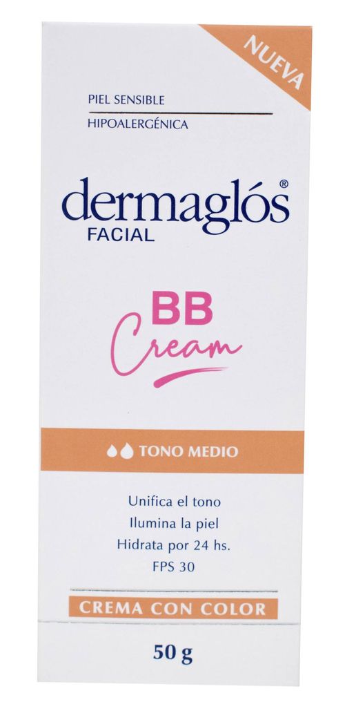 Crema Facial Dermaglós Color Medio 50g