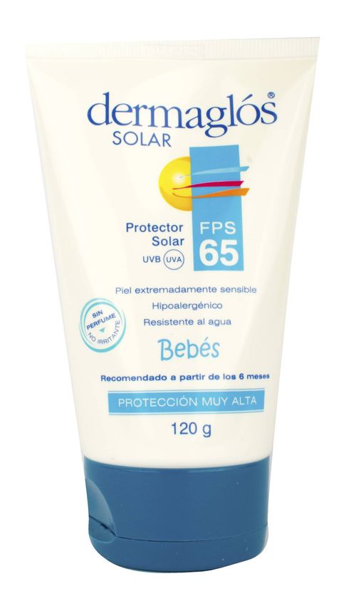 Protector Solar Dermaglós Bebé F65 Pomo 120G