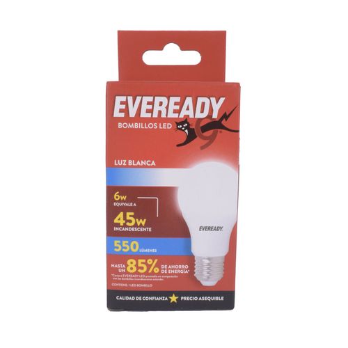 Lámpara Led Eveready 6W Blanca