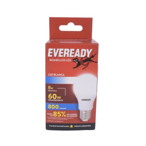 Lámpara Led Eveready 8W Blanca