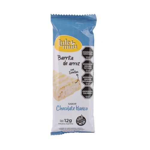 Barra de Arroz Lulemuu Chocolate Blanco 12G