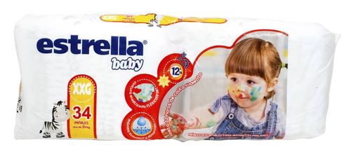 Pañales Bebés Estrella Xxg Hiperpack 34