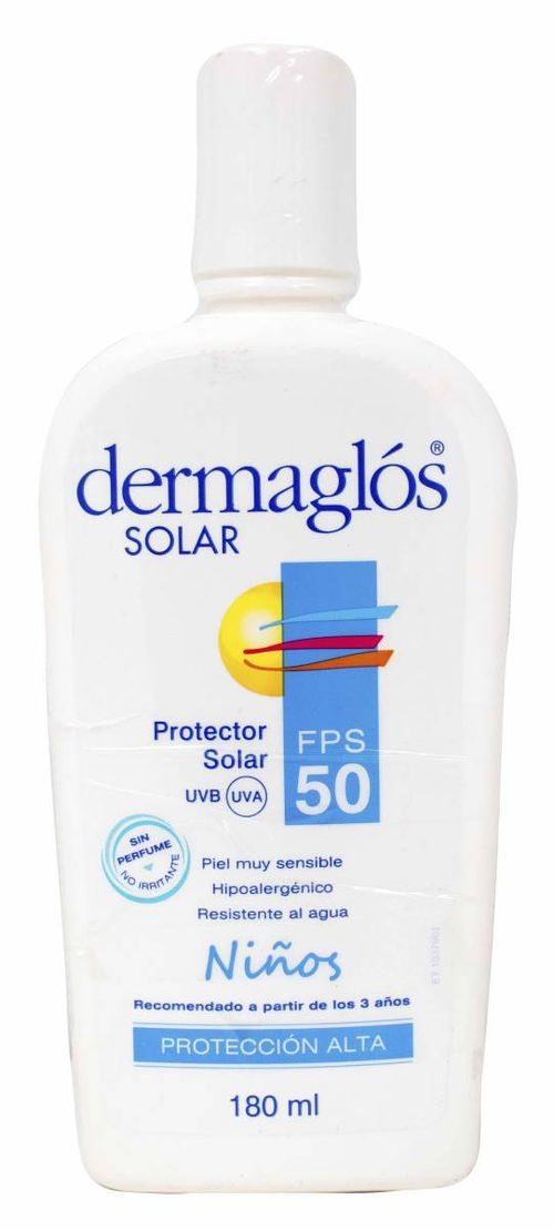 Emulsión Solar Dermaglós F50 Niños Frasco 180ml