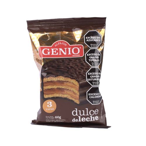 Alfajor Genio Negro Triple 60G
