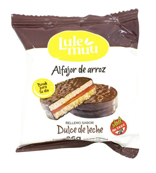 Alfajor Lulemuu Arroz Dulce de Leche y Choc 22G