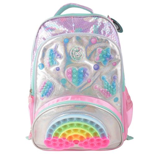 Mochila Espalda Footy Pop it Con Led 18"