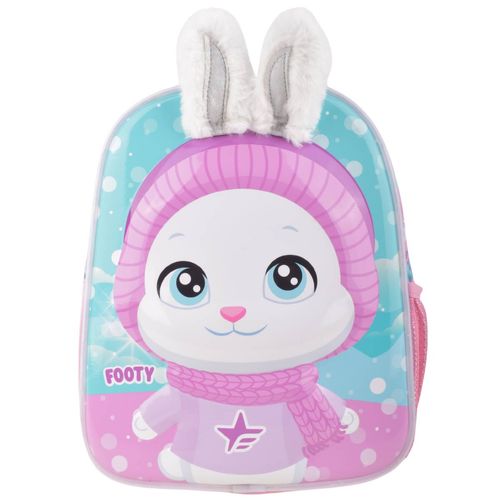 Mochila Espalda Footy Conejo 13" Con Luz