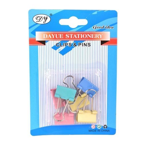 Clips Binders Genérica 19mm Color 6Pz