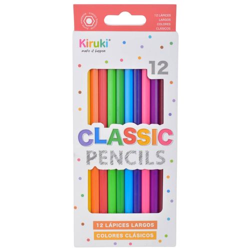 Lápices de Colores Genérica Largos Kiruki 12Un