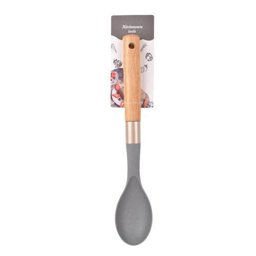 Cuchara Gris Nylon Mango Madera 35CM