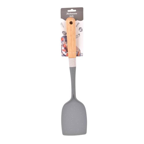 Espátula Gris Nylon Mango Madera 35CM