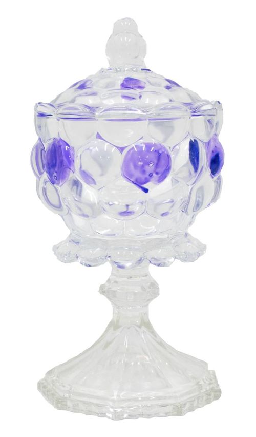 Bombonera Vidrio con Pie 18x8cm