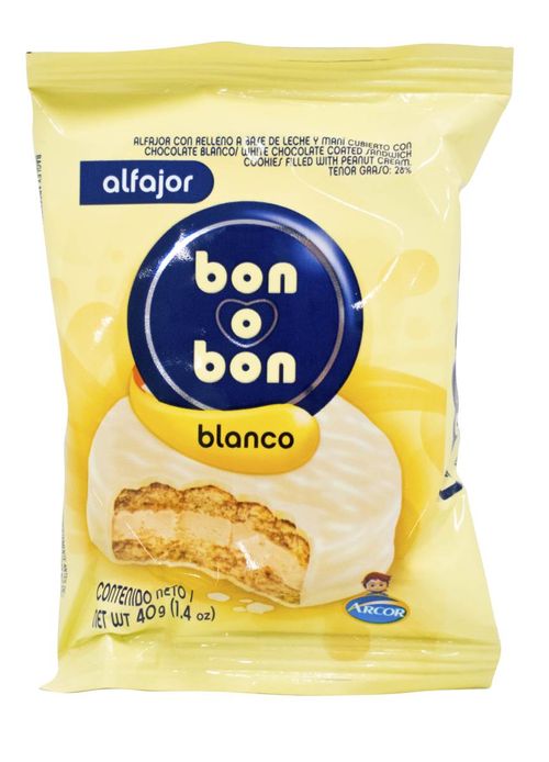 Alfajor Bon o Bon Blanco 40G