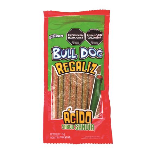 Gomitas Bull Dog Regaliz Sandia 75G