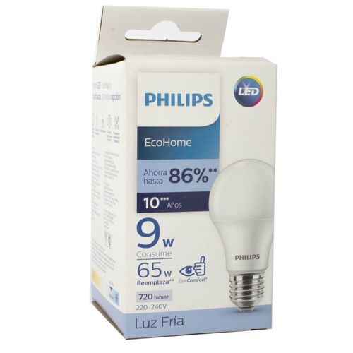 Lámpara Philips Led Ecohome 65W Fría