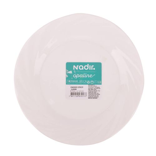 Plato Nadir Postre Jazmín Vidrio Templado