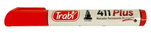 Marcador Permanente Trabi 411 P/R Rojo 12 Un