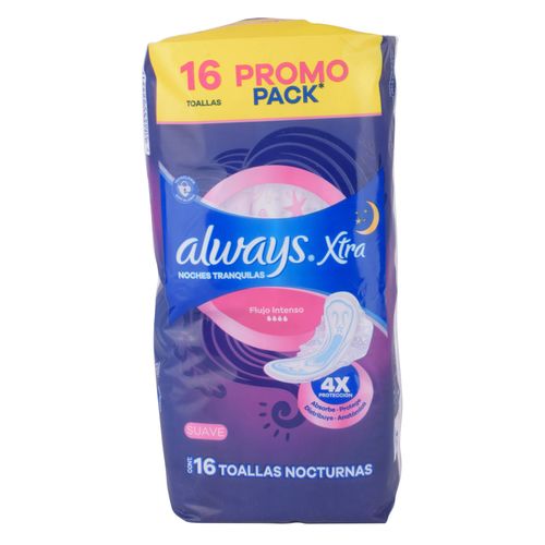Toallas Femeninas Always Nocturna Seca 16