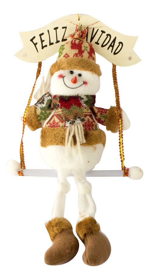 Adorno Navideño Papá Noel p/Colgar 38cm