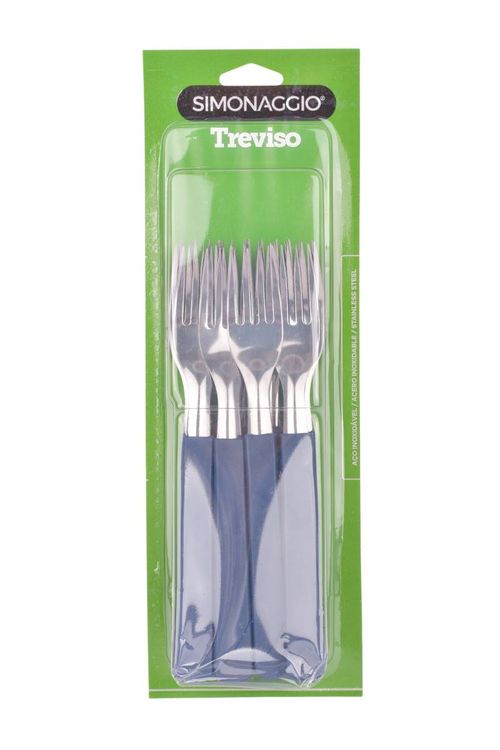 Tenedores Simonaggio Mango Azul 12Un