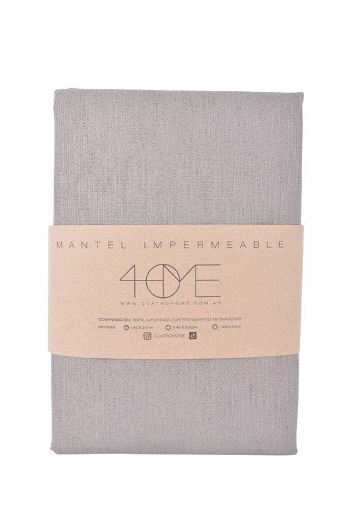 Mantel Impermeable 1.4x2m Gris Claro