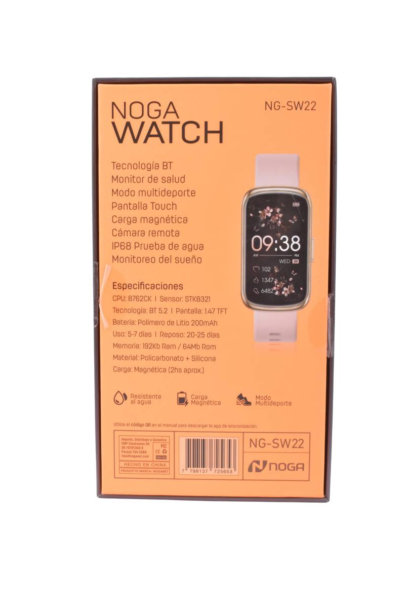 Smartwatch-Noga-IP68-Rosa