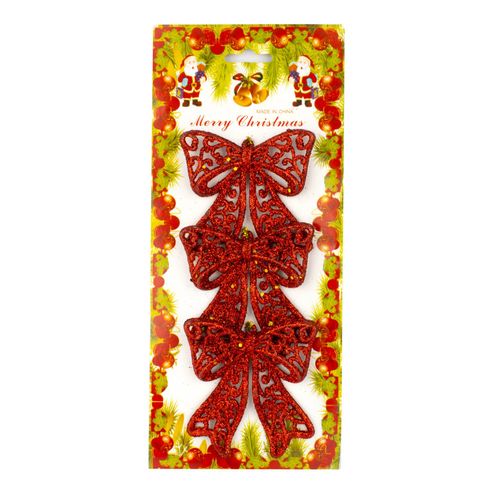 Adornos Navideños Moños 3 Un