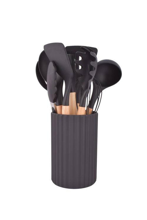 Utensilios Carol Set Negro 12Un