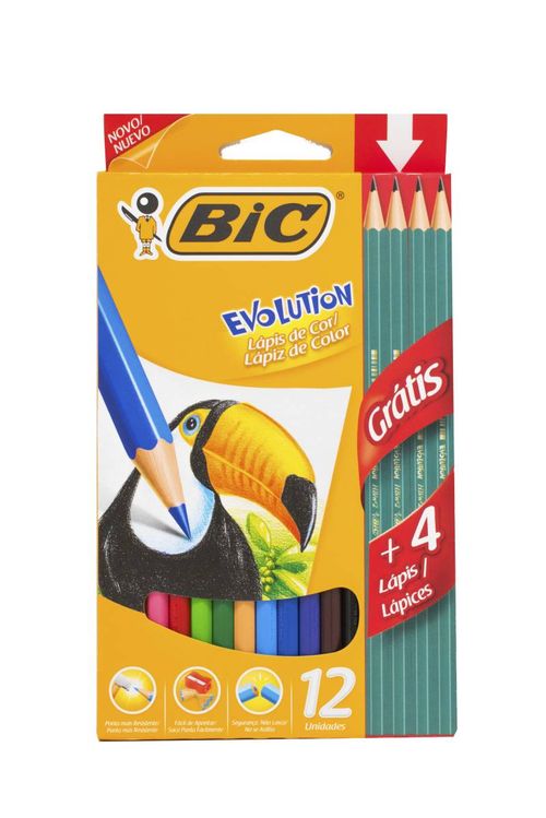 Lápices de Colores Bic Evolution 12