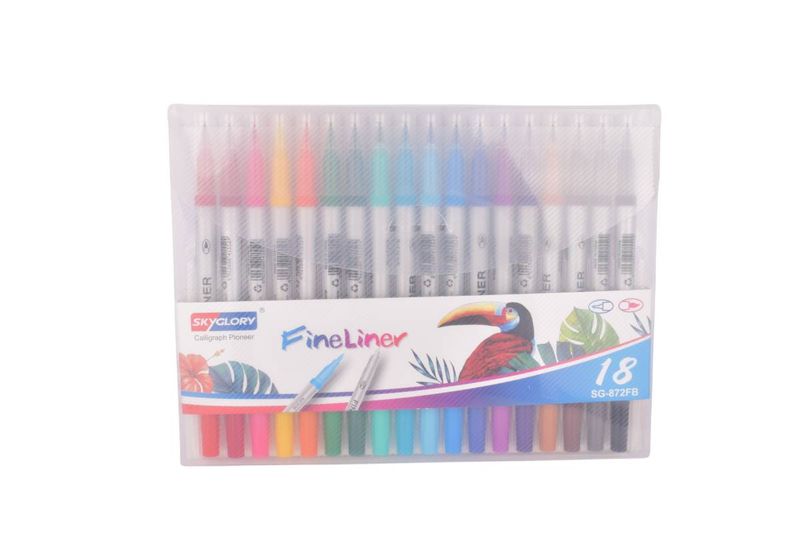 Marcadores-Escolares-Doble-Punta-Fineliner--18Pz