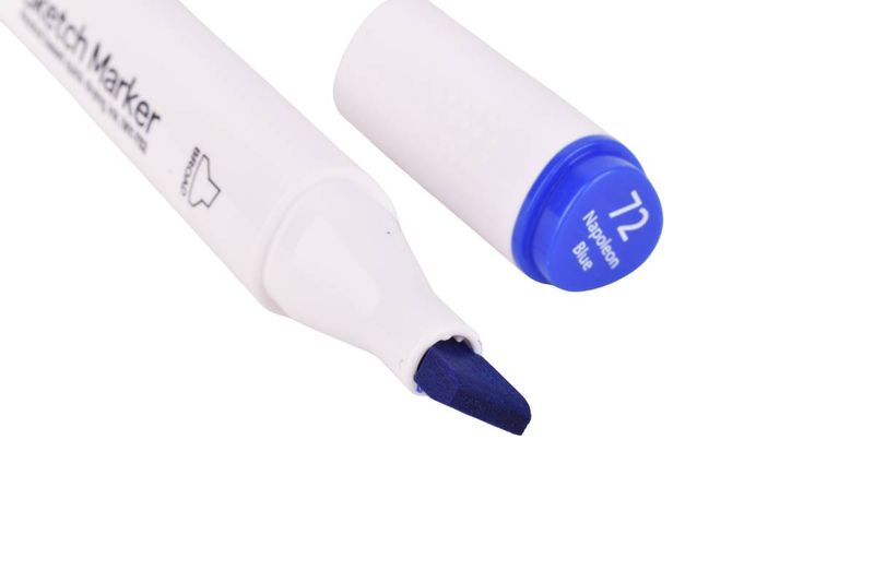 Marcadores-Doble-Punta-Cuerpo-Blanco-Box-Transparent--12Pz