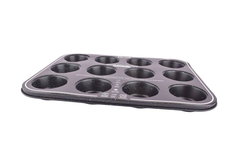 Molde-Carol-Muffin-x12-Negro-Granito-35CM
