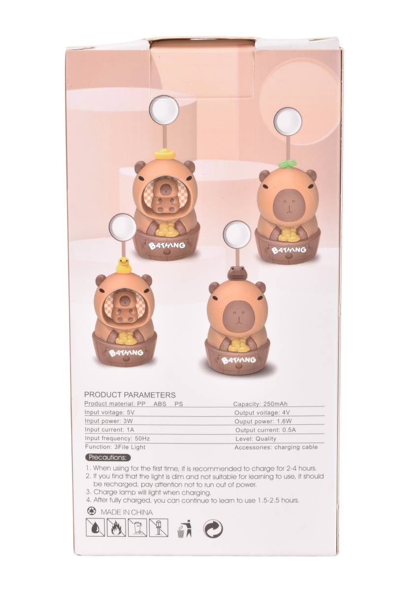 Lampara-Led-Infantil-Capibara-c-Sacapuntas-25CM