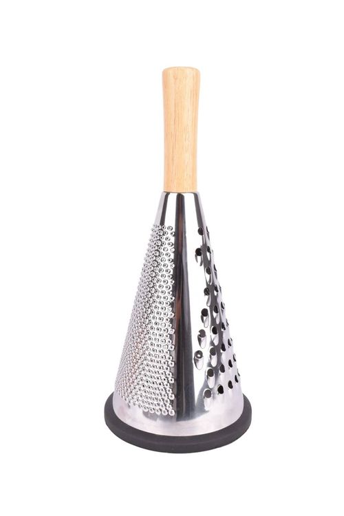 Rallador Cono Base Goma Mango Madera 28CM