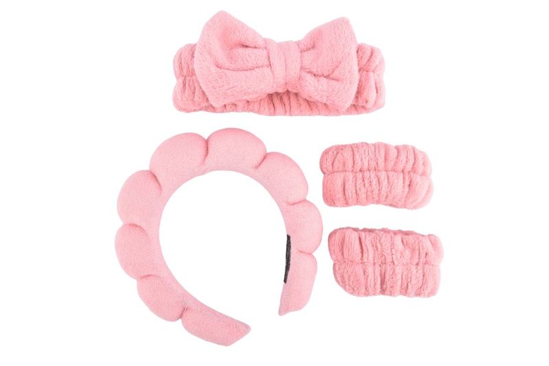 Set-Charm-Beauty-Vinchas-Skin-Care-Muñequeras--4Pz