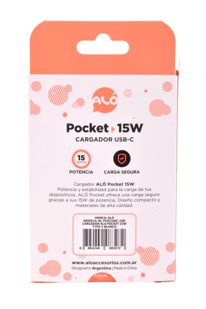 Cargador-Foxbox-Pocket-15W-Blanco-Tipo-C