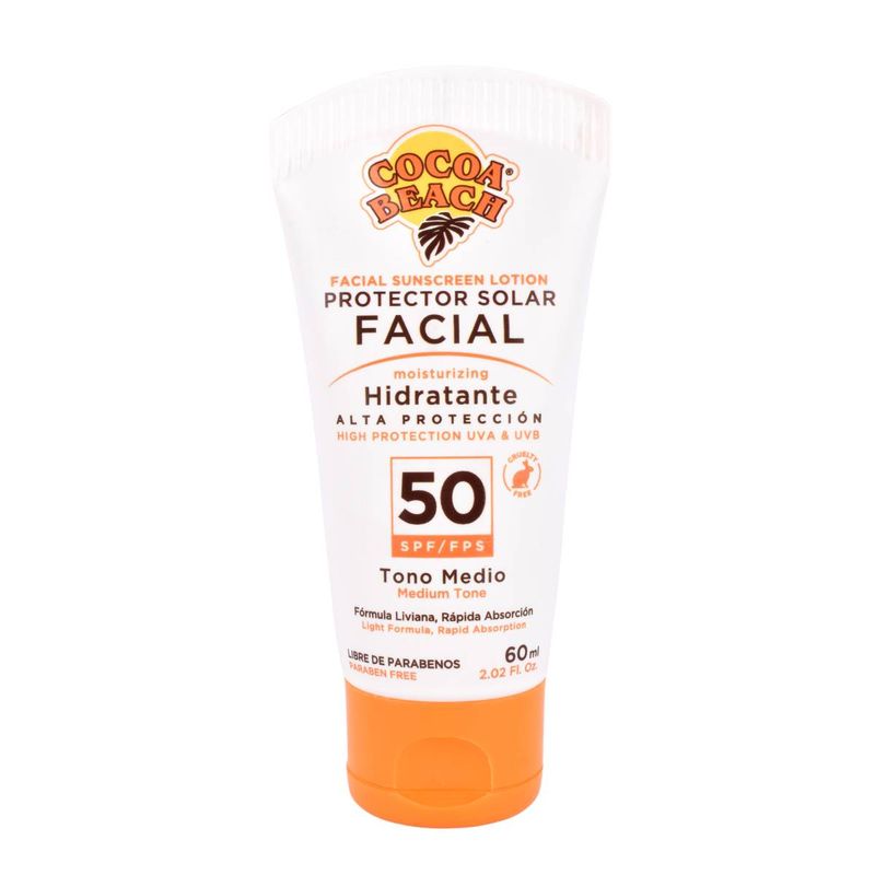 Protector-Solar-Cocoa-Beach-Facial-F50-Color-60ML