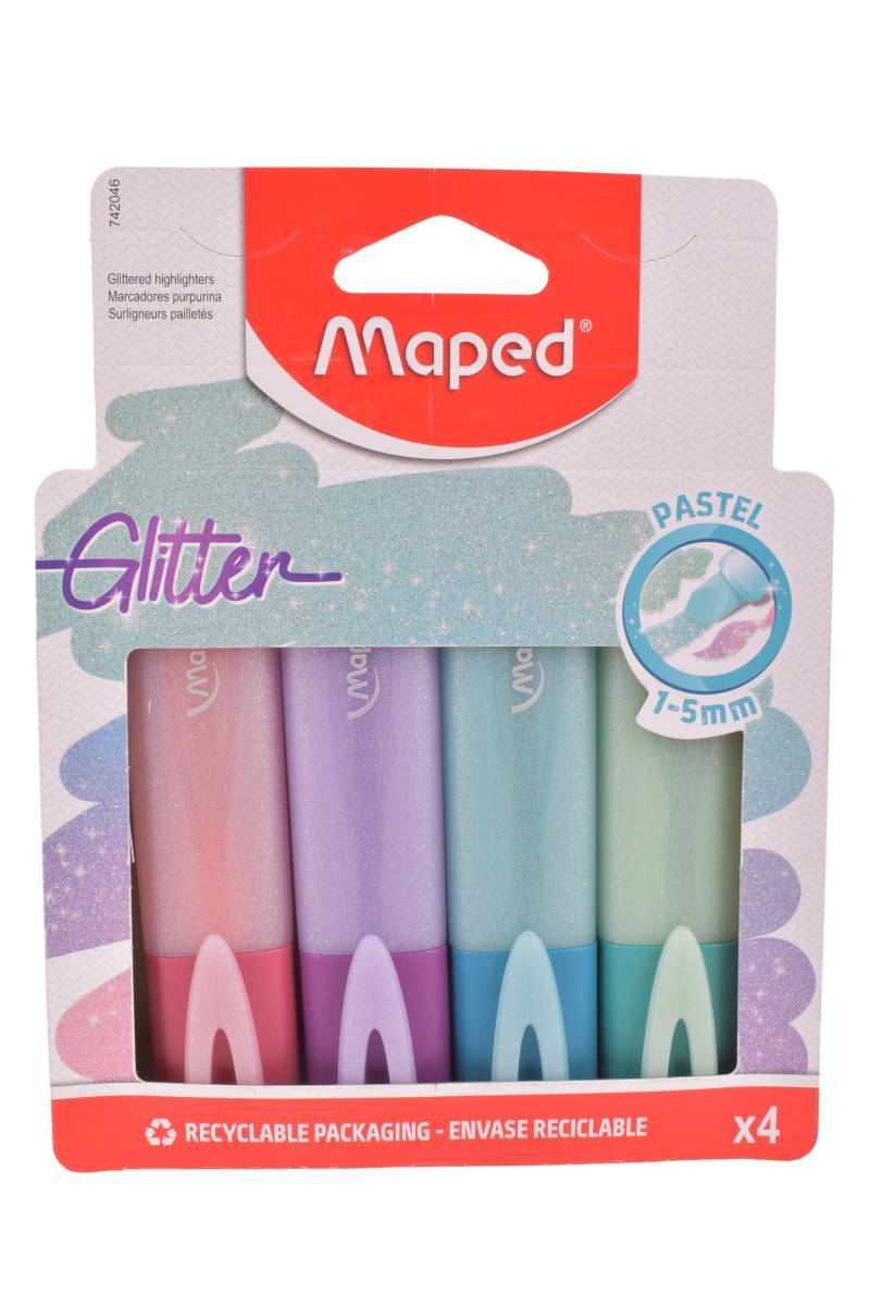 Resaltadores-Maped-Pastel-Glitter--4Un