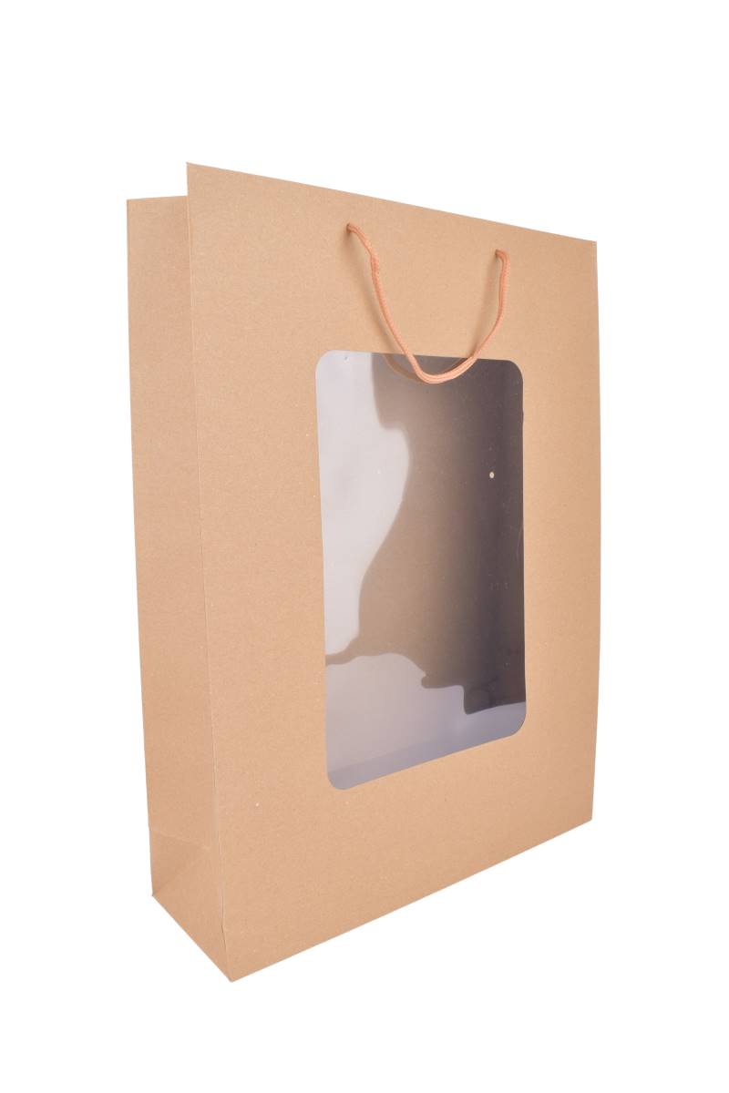 Bolsa-Regalo-31x42x10cm-Marron-c-Visor
